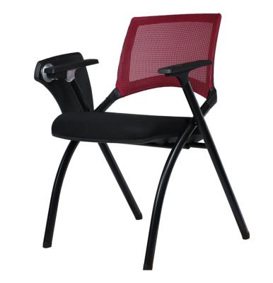 China (Size)Adjustable Modern Office Furniture Training Room Training Chair Student Learning Chair With Notepad for sale