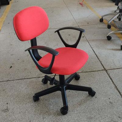 China (Size) Small Adjustable Computer Office Chair Computer Fabric Back Chair With Armrest for sale