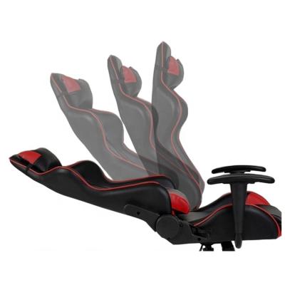 China (Size) Adjustable Whole Racing Leather Gaming Office Chair Reclining Chair With Footrest Racing Gaming Chair for sale