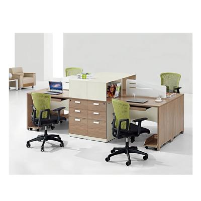 China Frank Tech MDF Office 4 Person Office Workstation Eco-friendly Modern Office for sale