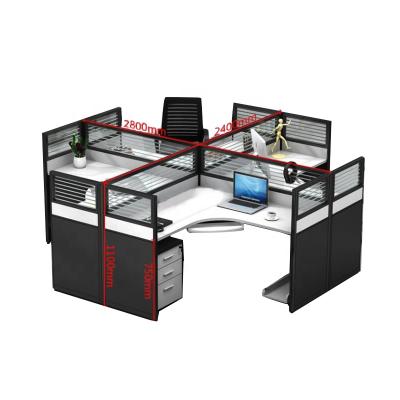 China Assemble Commercial Office Furniture Workstation Computer Workstation Administrative Staff Office Desk Divides Table for sale