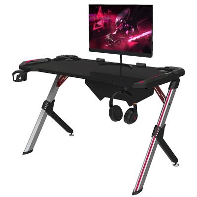 China Gaming Club Desk Adjustable Table RGB (Height) Adjustable Professional Gaming Led Gaming Desk Lights for sale