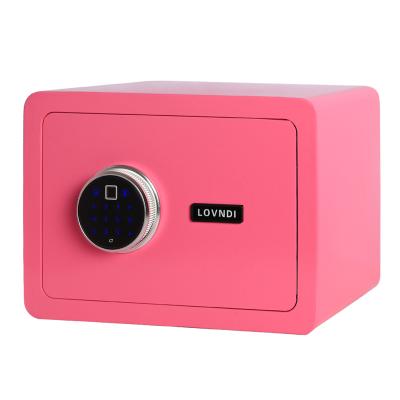 China Commercial Sets New Design Pink LED Touch Screen Biometric Fingerprint Lock Storage Safes for sale