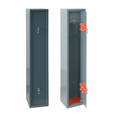 China Metal 2 Long Locks Gun Cabinets Mechanical Rifle Safe Storage With Locking Ammo Box for sale