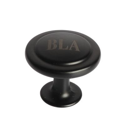 China BLA Traditional Metal Knobs 1 Pack Single Hole Matte Black Cabinet Knobs for sale