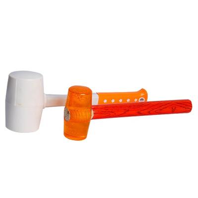 China Portable Rubber Transparent Rubber Hammer Paving Tile Decoration Tool White Do Not Crack Hammer Rubber Hammer for sale