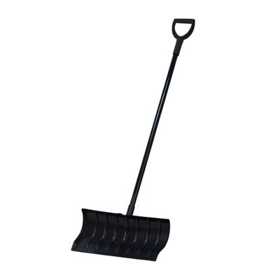 China Plastic Snow Shovel Snow Pusher With Steel Handle Heavy Duty Snow Shovel Suitable For Driveway Or Sidewalk Clearing 21 1/4IN for sale