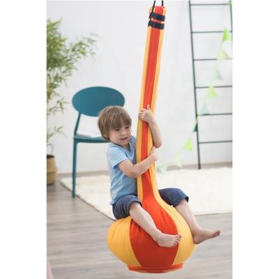 China Contemporary Indoor Outdoor For Kids Children Hanging Pumpkin Swing With Cushion for sale