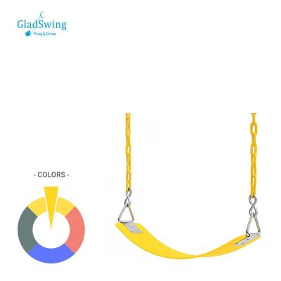 China Outdoor Play 66 Inch Flexible Soft Plastic Playground Swing Set Antirust Thermoplastic Coated Shaft Chains Straps for sale