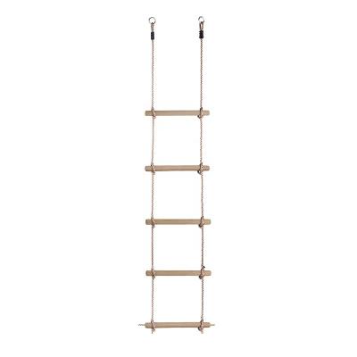 China Gladswing contemporary hot sale large wooden ropeladder for kids with 5 rungs for sale