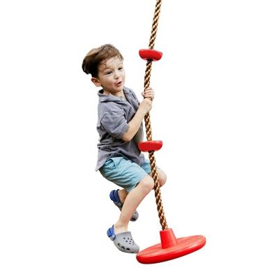 China OEM/ODM Contemporary Mixed Color Kids Climbing Rope Ladders Tree Swing Disc Climbing Swing Seat With Platforms for sale