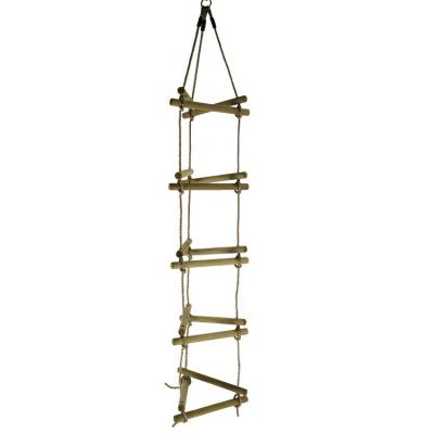 China Contemporary Outdoor / Indoor Kids Triangular Wooden Rope Ladder for sale