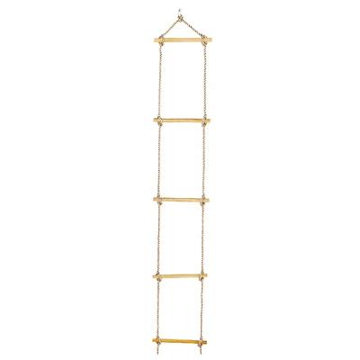 China Contemporary High Quality GladSwing 30cm Kids Swing Wooden Climbing Rope Ladder Set For kKids for sale