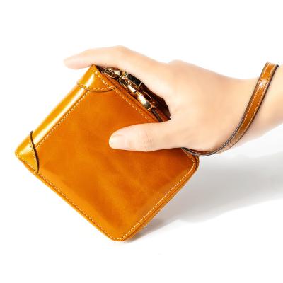 China 2022 New Korean RFID Women Purse With Zipper Around RFID Credit Card Holder Fashion Woman Card Genuine Leather Wallet For Ladies for sale