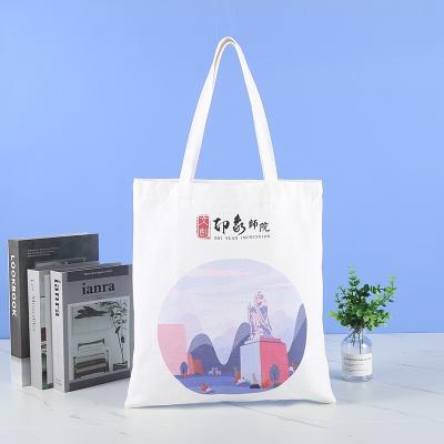 China Canvas Bag Custom Logo Fashion Style Shoulder Shopping Bag Folding Cotton Bag School Custom for sale