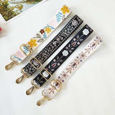 China Polyester Bag Accessories Bag Bandwidth Shoulder Strap Broken Flower Strap Contrast Adjustable Single Shoulder Cross - Long Body Strap for sale