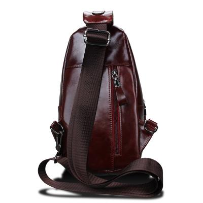 China Wholesale hip-hop leather men's cross-body sling business casual dress chest shoulder bag men's chest bag for sale