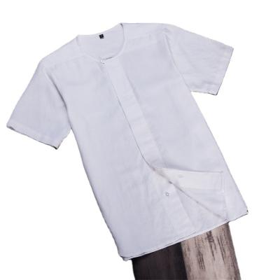 China Breathable Men's Button Tencel Canvas Style White Shirt Mens Designer Shirt for sale