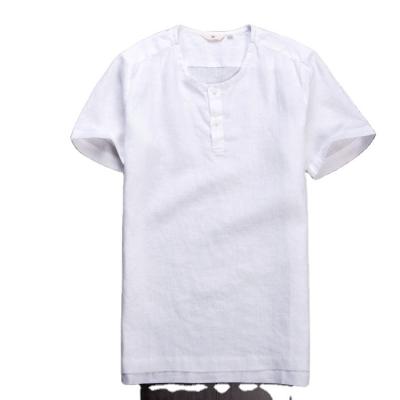 China China Factory New Breathable Shirt Men's Casual Loose Cotton Linen Shirt Vintage Buttons Long Slim Fit Shirt for sale