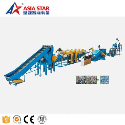 China PP PE Film 500kg/H-3000kg/H Waste Used Pet Plastic Bottle Washing Recycling Machine Line for sale