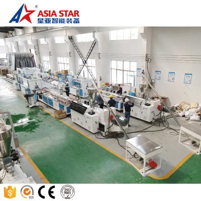 China Plastic Line ASIA STAR Sheet Extruder PVC Pe PP Wpc Profile Machine Double-screw Plastic Extrusion Production Line for sale