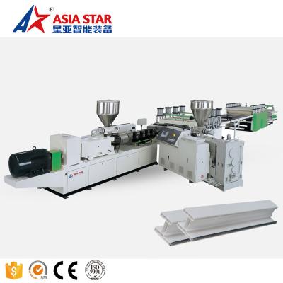 China ASIA STAR sheet pp PE PVC WPC skirting board production line/WPC board extruder/profile machine for sale