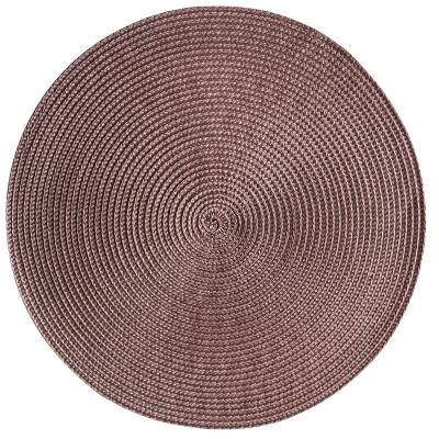 China Wear Resistant Simple Fashionable Round Hotel Place Mat Pvc Non-slip Spot Mat Supplies for sale