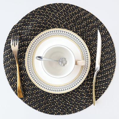 China Hotel Restaurant Table Mat PVC Wedding Place Mat Polyethylene Round Place Mat Insulation 38cm6 Sustainable 2022 Pieces for sale