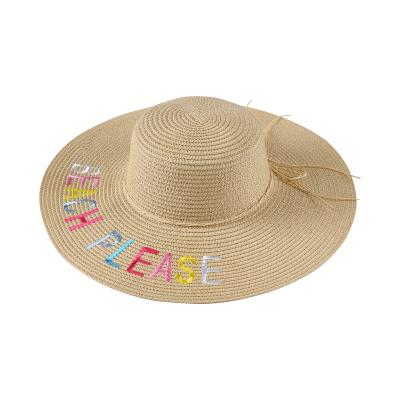 China Fashion\Wholesale Custom Women Straw Hats Foldable Sun Protection Promotional Gift Comfortable\Durable Large for sale