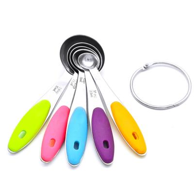 China Sustainable 5 Pcs Stainless Steel Dosers Set For Cafe Kitchen Baking Accessories for sale