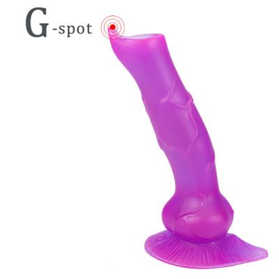 China Realistic PVC Crystal Strong Suction Cup Different Thumb Dildos For Women for sale