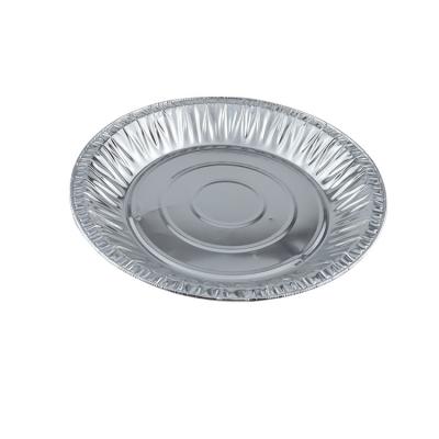 China Kitchen Use 9 Inch Round Aluminum Foil Containers With Lid Aluminum Foil Tray Dish for sale