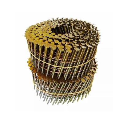 China Flatbed 1 1 4 China Coil Cheap Bright Coated Brass Covering Nail For Malaysia for sale