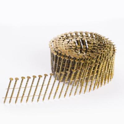 China 15 Degree Flat Wire Coil Nail For Corrugated Pallet Roofing Nails for sale