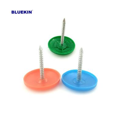 China China Supplier Low Price Of Cap Round Head Big Plastic Cap Nails For Building for sale