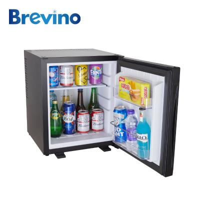 China Brevino 30L THERMOELECTRIC Silent Hotel Minibar Compact Fridge Beverage Fridge with Solid Door for sale