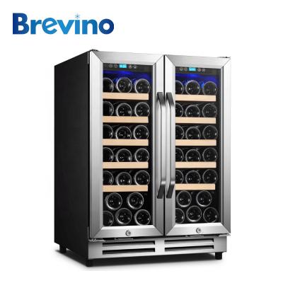 China Long Life Outdoor Luxury French Door Wine Cooler Fridge Wine Fridge For Household And Commercial for sale