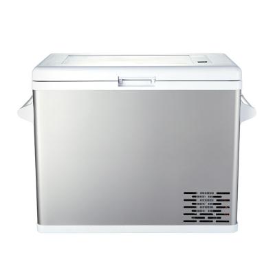 China Hot Sale 50L Car Fridge DC/AC Modern Warm White Portable Refrigerator For Picnic Camper Party Home for sale