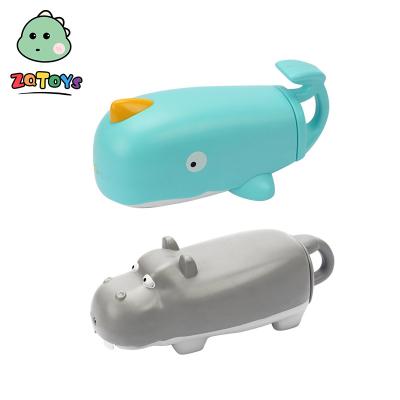 China Toy Gun Zhiqu Toys Baby Bath Toys Game Power Spray Gun Hippo and Whale Water Gun for sale