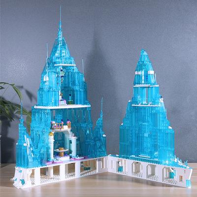 China Building Toy Zhiqu Toys Ice Ballroom Toys Castle Building Block Compatible Snowflake Kingdom Building Block Toy Set for sale