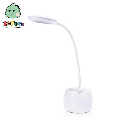 China Zhiqu Contemporary Toys LED Desk Lamp Eye Protection Study Student Dormitory USB Bedside Lamp Small Night Fill Light with Pen Holder for sale