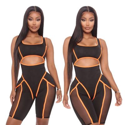 China 2021Hot DRY QUICK Selling Running Sports Suits Gym Yoga Bodycon Jumpsuit Rompers Womens Sleeveless Jumpsuit for sale