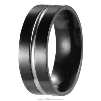 China Comfort Classic Black Fit Tungsten Carbide Cross Wedding Rings For Women Men for sale