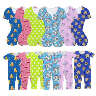 China QUICK DRY family matching outfits short sleeve rompers mommy and me baby clothes onesie pajamas sleepwear sets for sale