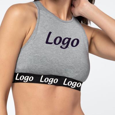 China 2021 QUICK DRY Wholesale Customized Logo Shorts Women High Neck Bra Set Summer 2 Piece Biker Women Shorts for sale