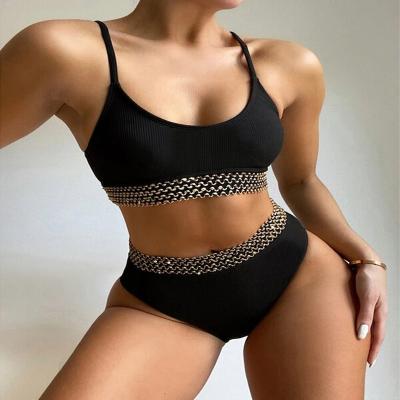 China Manufacturers women custom sexy mature bikini swimwear breathable high waist slim women's swimwear 2022 for sale