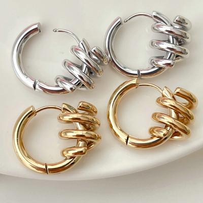 China 2022 Religious Latest Stainless Steel Spring Hoop Earrings for sale