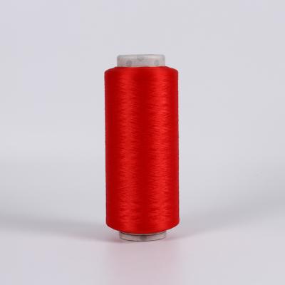 China Wholesale recycled recycle polyester dty yarn with grs certificate FDY polyester yarn for woven label for sale