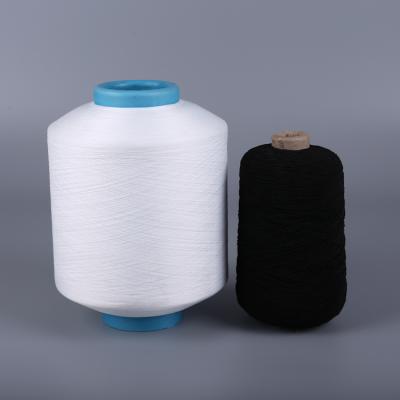 China Wholesale black and white high stretch new arrival dcy filament spandex double covered yarn for sock for sale