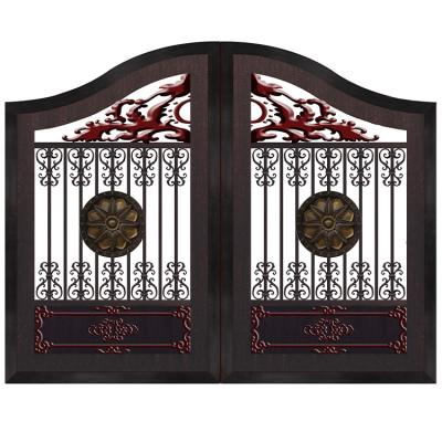 China JURUI factory direct sale 3D OEM ODM CAD Design Modern Customizable Villa Garden Luxury Driveway Smart Cast Aluminum Grill Door for sale